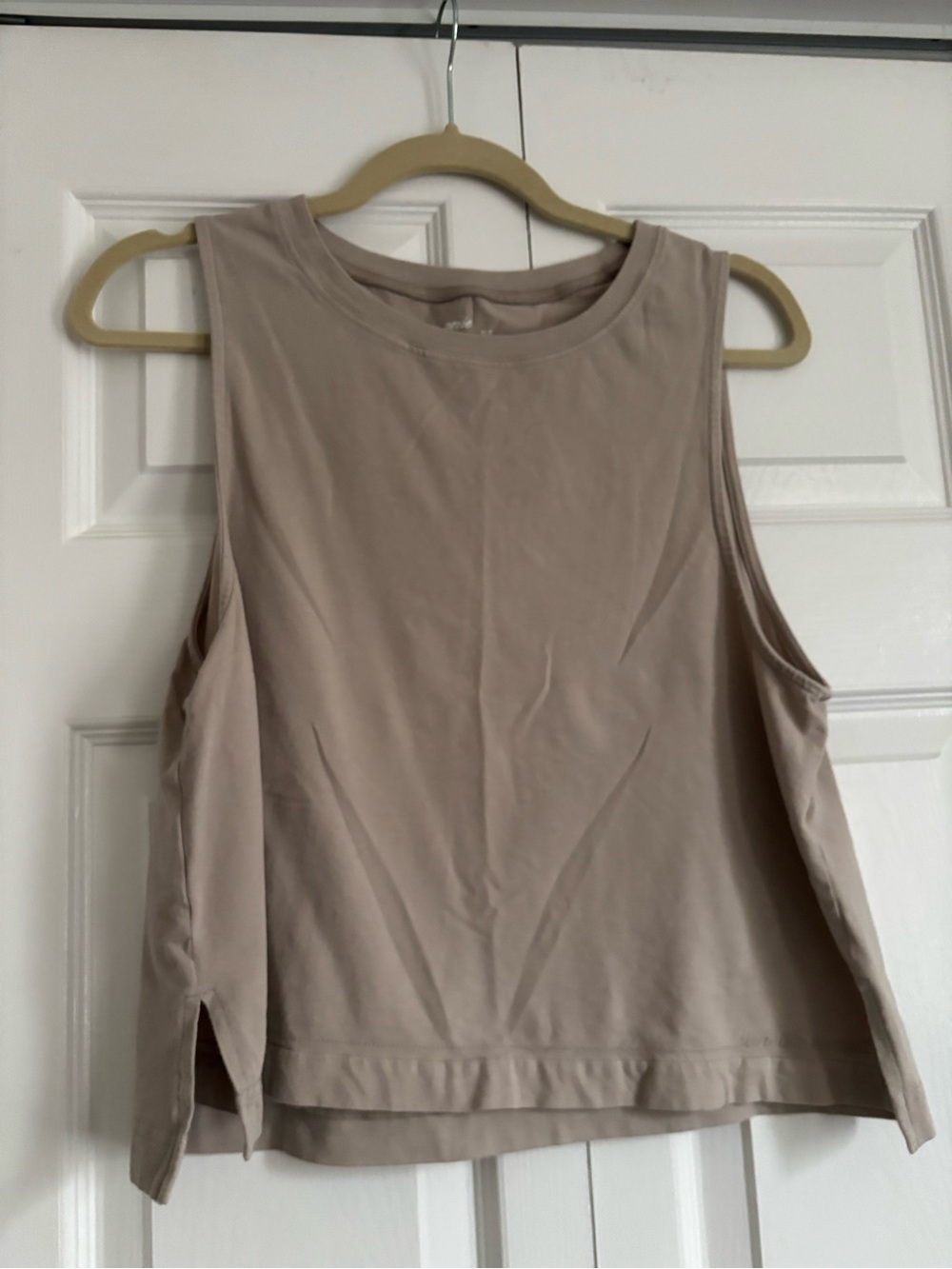 aerie Taupe Boxy Muscle Tank